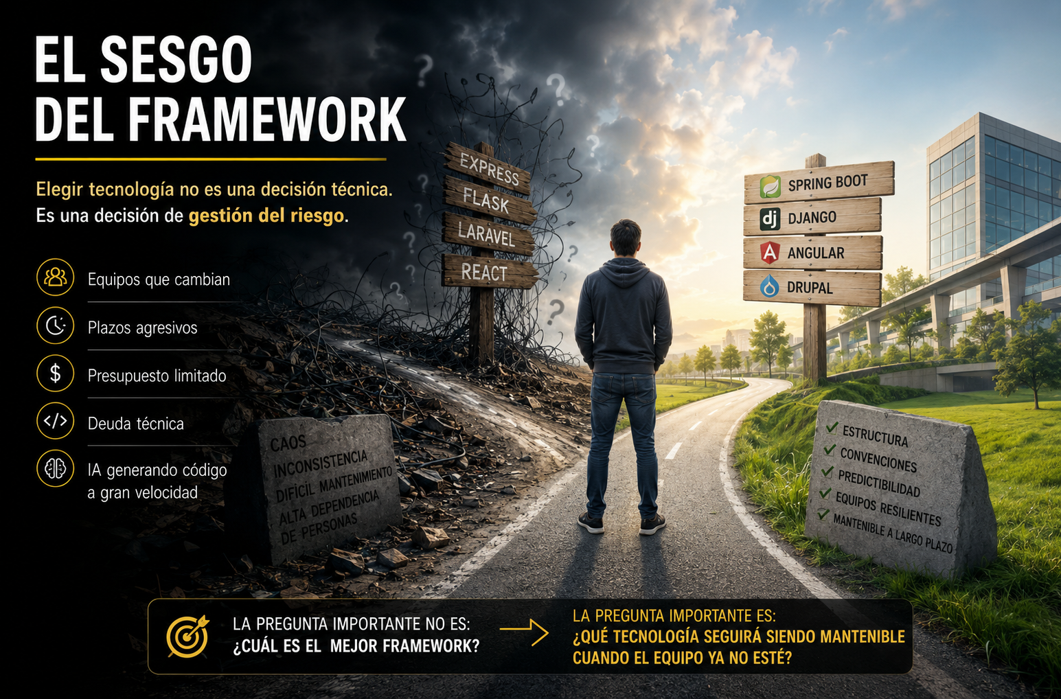 Infografía del artículo 'El sesgo del framework'